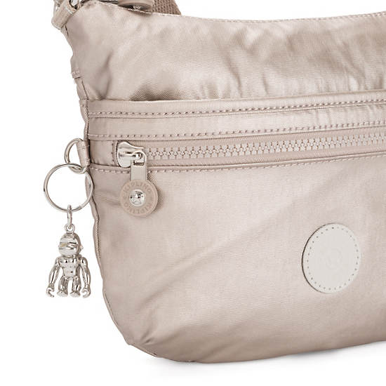 Kipling Arto Small Metallic Crossbody Veske Beige | NO 2131NW